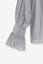 Women's Oversized Ruched Low-Shoulder Textured Shirt - Cuff Detail - 3