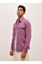 Men's Pink Solid Relax Fit Overshirt for Every Occasion - 3