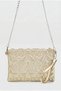 Star Stitched Clutch Star Women's Bag with Silvery Gold Chain Width 27 Length 19 - 3
