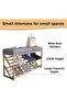 2-Tier Shoe Storage Bench with Seat,Mesh Shelves,Sturdy Metal Frame for Entryway,Hallway - 5
