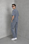 Men's 2-Thread Oversize Tie-Waist Summer Short Sleeve Track Suit - 3