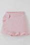 Girl's Shorts Skirt with Bow Accessory and Ruffles 3-8 Years, Pink - 7