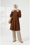 Bubble Fabric Relaxed Fit Tunic 0506-05 Brown - 3