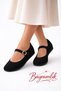 Birken Women's Lightweight Comfortable Sole Stylish (Holiday) Buckle Daily Office Ballerina Shoes