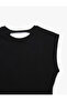 Cotton Slim Fit Crew Neck Sleeveless Blouse with Back Detail - 6