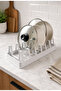 2-Compartment Plastic Pot Lid and Plate Organizer - Drying Rack - 2
