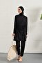 Full Covered Hijab Swimsuit Black Draped Comfortable Fit 1429/01 - 4