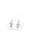 Multi-stone earrings - silver - 2