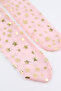 Girl's Tulle Socks with Star Detail on Powder - 2