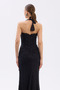 Black Halter Neck Lace Evening Dress - 7