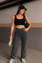 Women's Comfort Smoked Palazzo Jeans - 4