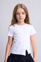 Crew Neck Ribbed Camisole Short Sleeve T-Shirt Girls H9140A826Sm