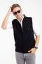 Men's Middle-Aged and Older Men's Knitwear Knitted Acrylic Winter Dad Zippered Vest 2073-Navy Blue