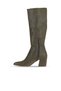 Green Leather Women's Heeled Boots 01Wr5104 - 3