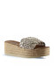 White Leather Women Espadrilles Slipper 01Wu6118 - 2