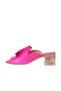 Shoes Fuchsia Leather Women's Heeled Slippers 01Wn1307 - 3