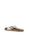 White Leather Men's Flip Flops 01Mu4733 - 3