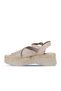 Gray Leather Women's Wedge Heeled Sandals 01Wy8205 - 4