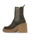 Khaki Suede Women's Heeled Boots 01Wv5400 - 4