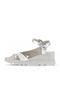 Kurşun Multi Glitter Leather Women's Wedge Heeled Sandals 01Wa0504 - 3