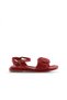 Red Leather Women's Sandals 01Wu4121 - 2