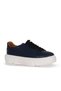 Navy Blue Napa Leather Men's Casual Shoes 32Ma209 - 2