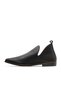 Black Leather Women's Low Heel Shoes 01Wd3701 - 3