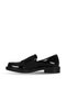 Black Wrinkled Patent Leather Women's Low Heel Shoes 01Wf2604 - 4