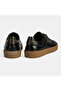 Men's Black Lace-Up Leather Sports Shoes - 8