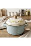 20 cm 3 Liter Enamel Yogurt Fermentation and Cooking Pot - with Wooden Handle