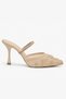 Calista Women's Mesh Lace Beige Embroidery and Bead Detailed Heeled Shoes 9cm - 2