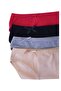 Women's Ribbed Bikini Panties 4-Pack Thin Waist Striped Soft Stretchy Cotton Briefs - 5