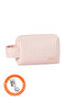 Faux Leather Quilted Makeup Bag And Travel Care Bag - Pink