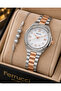 White Color Dial Zircon Stone Women's Wristwatch with Bracelet Gift - 3