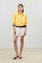 Yellow Modal Blend Striped Women's Shirt - 2