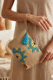 Straw Women's Portfolio & Clutch Triangle Bag Blue - 2