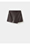 Leather look pants skirt - 3
