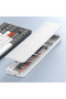 مسند معصم لوحة المفاتيح المصنوع من رغوة الذاكرة المريحة الاحترافية ومجموعة تنظيف متعددة الوظائف - منظم سطح المكتب مع حامل هاتف باللون الأبيض