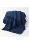 Navy Blue Colored 4 Layer Muslin 100% Cotton Single Bedspread/Bed Sheet 180X240 cm - 2