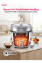 RC 2802 1.5L 500W Rice Cooker Automatic Keep Warm Glass Lid Steamer Aluminium Pot Handle - 6