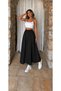 Long Elastic Pocketed Casual Skirt Poplin Fabric - 3