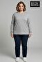 Women's Plus Size 2-Piece Set Long Sleeve 2 Thread Crew Neck T-Shirt Spr26Bea942+2 - 2