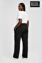 Women's Large Size N Logo Printed Relaxed Fit Patchwork Slim Sweatpants Spr26Eak952-4 - 2