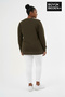 Women's Plus Size Handwritten Brooklyn Printed Crew Neck Thin Sweatshirt Spr26Bswk956-6 - 3