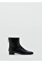 Zippered Leather Ankle Boots - 3