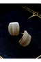 Hareli Ecru Rectangular Steel Earrings - 4