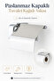Premium Chrome F1 Model Toilet Paper Holder with Lid |   Stainless Steel |   Can Be Installed with a Dowel Screw