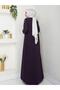 Plus Size Full Length Mother's Dress with Cape - 8
