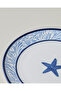 Shellwave Porcelain 4-Piece Cake Set 19 cm Navy Blue-White - 4