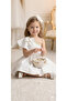 Girls' Floral White One-Shoulder Dress - 2